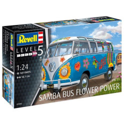 VW T1 Samba Bus Flower Power. Escala 1:24. Marca Revell. Ref: 07050.