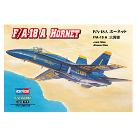 McDonnell Douglas F/A-18A Hornet. Contiene calcas españolas. Escala 1:72. Marca Hobby boss. Ref: 80268E.