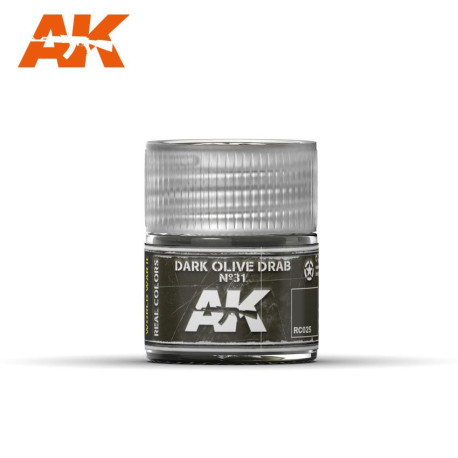 Dark Olive Drab Nº31. Cantidad 10 ml. Marca AK Interactive. Ref: RC025.