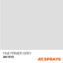 Imprimación fina grsi en spray. Cantidad 400 ml. Marca AK Interactive. Ref: AK1010.