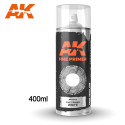 Imprimación fina blanca en spray. Cantidad 400 ml. Marca AK Interactive. Ref: AK1011.