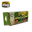 Set de colores vegetación dioramas. Marca Ammo of Mig Jimenez. Ref: AMIG7176.