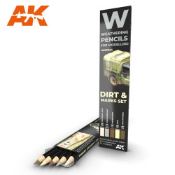 Set DIRT: Marks. Weathering pencils 5 colores. Marca AK Interactive. Ref: AK10044.