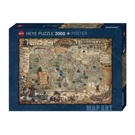 Pirate world. Puzzle horizontal, 2000 pz. Marca Heye. Ref: 29847.
