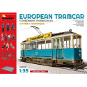 Tranvía con pasajeros, EUROPEAN TRAMCAR /CREW & PASSENGERS. Escala 1:35. Marca Miniart. Ref: 38009.