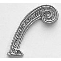Decoración en metal, ornamento de proa, 30 mm (2 Unid). Marca Amati. Ref: 5361/01-02.