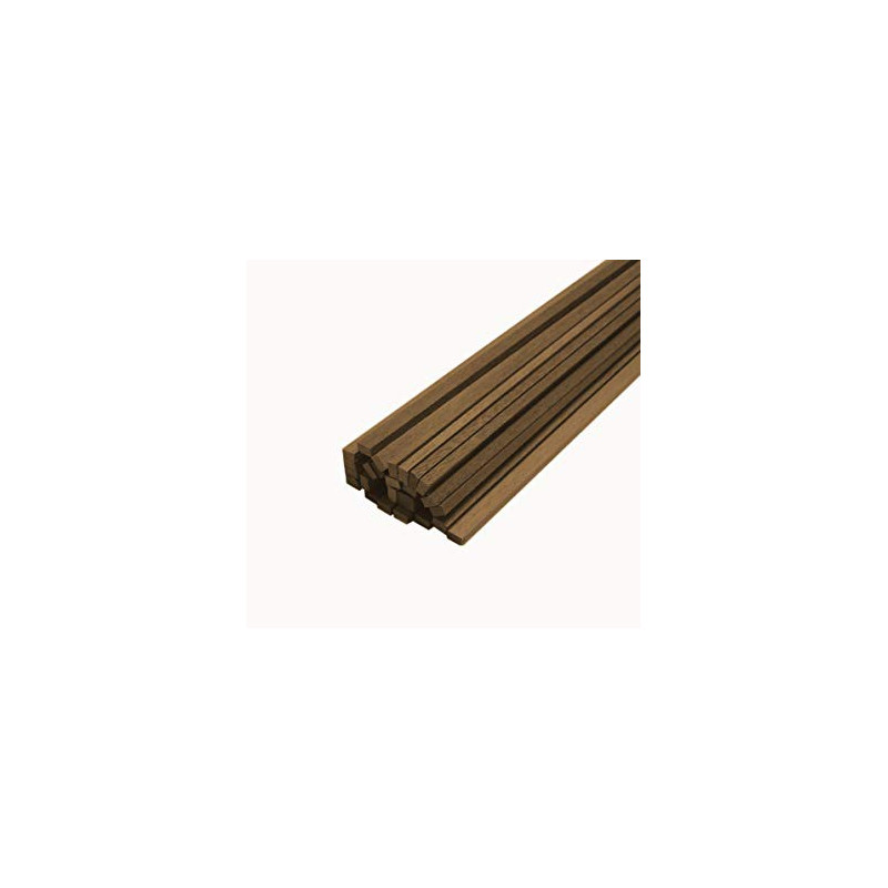 Listones madera Manzonia 3 x 3 x 1000 mm. Paquete de 10 unidades. Marca  Constructo. Ref: 480129. 