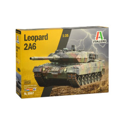 Leopard 2A6, contiene calcas españolas. Escala 1:35. Marca Italeri. Ref: 6567.