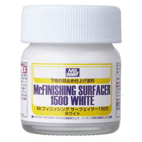 Mr. Finishing surfacer 1500 white. Imprimación Blanco. Marca MR.Hobby. Ref: SF291.