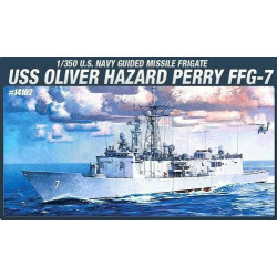 USS OLIVER HAZARD PERRY FFG-7. Escala: 1:350. Marca: Academy. Ref: 14102.