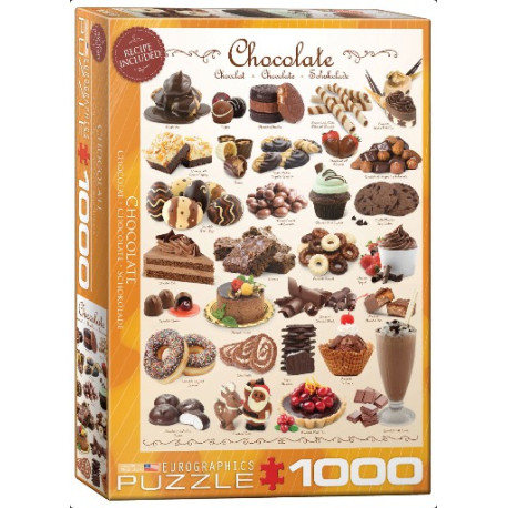 Chocolate. Puzzle vertical, 1000 pz. Marca Eurographics. Ref: 6000-0411.