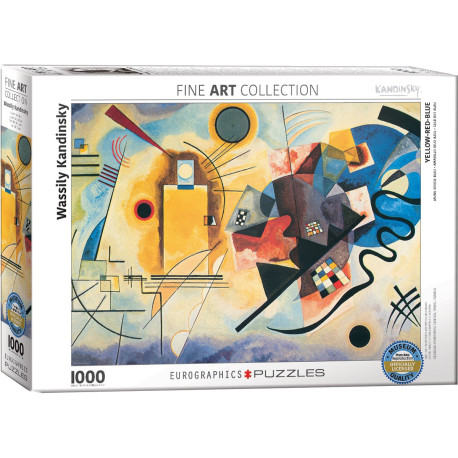 Yellow Red Blue por Wassily Kandinsky. Puzzle vertical, 1000 pz. Marca Eurographics. Ref: 6000-3271.