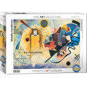 Yellow Red Blue por Wassily Kandinsky. Puzzle horizontal, 1000 pz. Marca Eurographics. Ref: 6000-3271.