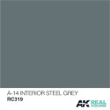 RC Air, A-14 Interior Steel Grey. Cantidad 10 ml. Marca AK Interactive. Ref: RC319.