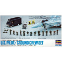 Set US Pilot / Ground Crew. Escala 1:72. Marca Hasegawa. Ref: X72-7 (35007).