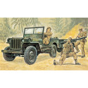 Willys MB jeep with trailer. Escala 1:35. Marca Italeri. Ref: 0314.