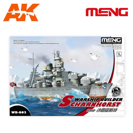Model-Warship Builder SCHARNHORST. Serie world war toons. Marca Meng. Ref: WB-002.