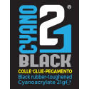Colle 21 Black, black cianocrilato. Bote de 21g. Marca Colla21. Ref: Negro.