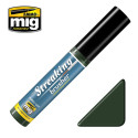 Streakingbrusher: suciedad gris verdosa. Marca Ammo of Mig Jimenez. Ref: AMIG1256.