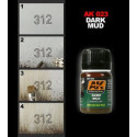 Efecto Lodo oscuro mate. Bote de 35 ml. Marca AK Interactive. Ref: AK023.