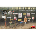 ALLIED ROAD SIGNS WWII. EUROPEAN THEATRE OF OPERATIONS. Escala 1:35. Marca Miniart. Ref: 35608.
