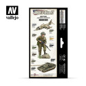 Set Model color y wargame WWIII British Armour & Infantry. 8 Botes 17 ml. Marca Vallejo. Ref: 70222.