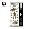 Set Model color y wargame WWIII American Armour & Infantry. 8 Botes 17 ml. Marca Vallejo. Ref: 70220.