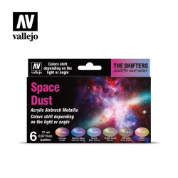 Set color sifhters, Space dust, para airbrush. 6 Botes 17 ml. Marca Vallejo. Ref: 77091.