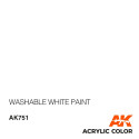 Acrílico Pintura blanca lavable. Bote 17 ml. Marca Ak-Interactive. Ref: Ak751.