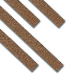 Chapa madera nogal 0.6 x 6 x 1000 mm. Paquete de 20 unidades. Marca Dismoer. Ref: 35269.