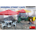Terraza de cafetería Moderna, modern street cafe. Escala 1:35. Marca Miniart. Ref: 35610.