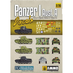 Panzer I, Ausf. A. Calcas escala 1/16. Marca Fcmodeltips / Fcmodeltrend. Ref: 16202