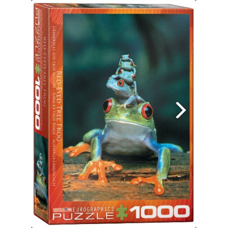 Red-Eyed Tree Frog. Puzzle vertical, 1000 pz. Marca Eurographics. Ref: 6000-3004.