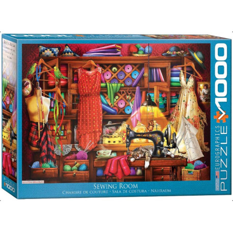 Sewing Room. Puzzle horizontal, 1000 pz. Marca Eurographics. Ref: 6000-5347.