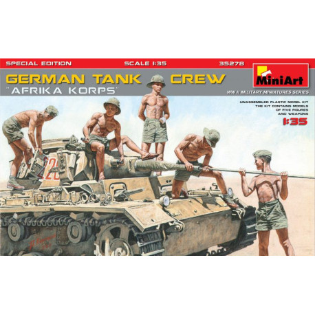 Figuras para tanques Alemanes ”Afrika Korps” Especial Edición. Escala 1:35. Marca Miniart. Ref: 35278.