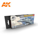 Set colores para los aviones U.S. MODERN AIRCRAFT 2. Marca AK Interactive. Ref: AK2140.