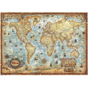 Mapa world. Puzzle horizontal, 2000 pz. Marca Heye. Ref: 29845.