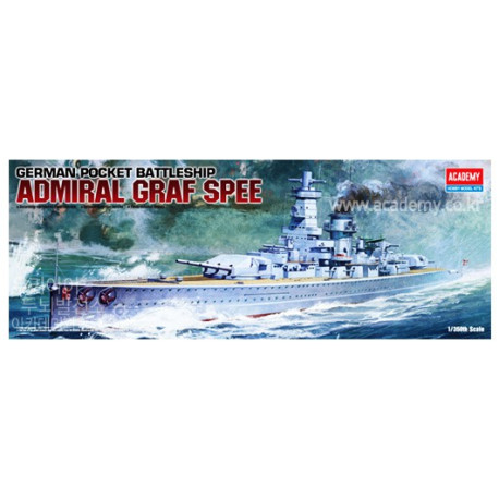 ADMIRAL GRAF SPEE, German Pocket Battleship. Escala: 1:350. Marca: Academy. Ref: 14103.