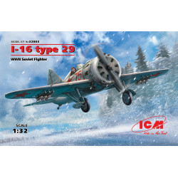 I-16 Type 29, WWII Soviet fighter. Escala 1:32. Marca ICM. Ref: 32003.