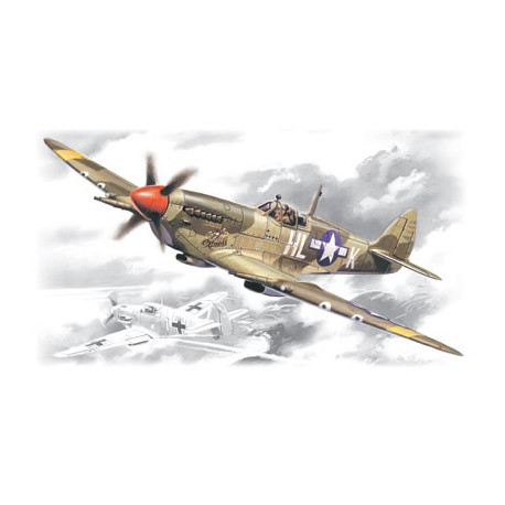 Spitfire Mk.VIII, WWII USAAF Fighter. Escala 1:48. Marca ICM. Ref: 48065.