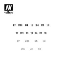Stencils Numerales Rusos WWII. Marca Vallejo. Ref: ST-AFV003.