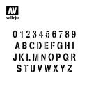 Stencils Alfabeto de Estampación . Marca Vallejo . Ref: ST-LET002.