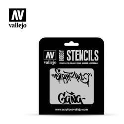 Stencils Grafiti Callejero nº 2.  Marca Vallejo . Ref: ST-LET004.