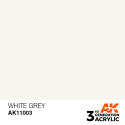 Acrílicos de 3rd Generación, WHITE GREY– STANDARD. Bote 17 ml. Marca Ak-Interactive. Ref: Ak11003.