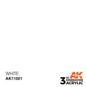 Acrílicos de 3rd Generación, WHITE – STANDARD. Bote 17 ml. Marca Ak-Interactive. Ref: Ak11001.