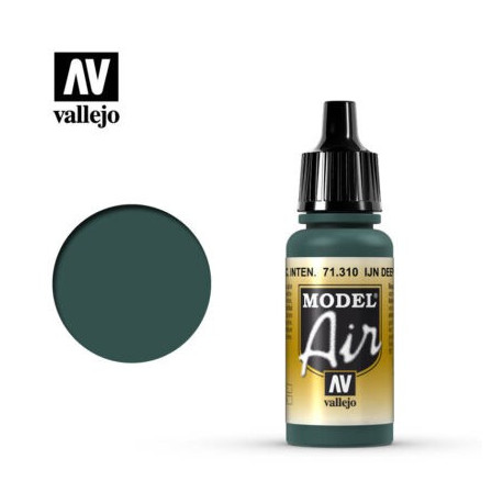 Acrilico Model air, IJN Verde Oscuro Intenso. Bote 17 ml. Marca Vallejo. Ref: 71.310.