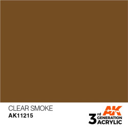 Acrílicos de 3rd Generación, CLEAR SMOKE– STANDARD. Bote 17 ml. Marca Ak-Interactive. Ref: Ak11215.