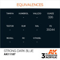 Acrílicos de 3rd Generación, STRONG DARK BLUE– STANDARD. Bote 17 ml. Marca Ak-Interactive. Ref: Ak11187.