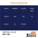 Acrílicos de 3rd Generación,IMPERIAL BLUE– STANDARD. Bote 17 ml. Marca Ak-Interactive. Ref: Ak11180.