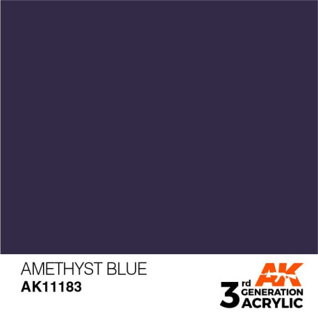 Acrílicos de 3rd Generación, AMETHYST BLUE – STANDARD. Bote 17 ml. Marca Ak-Interactive. Ref: Ak11183.